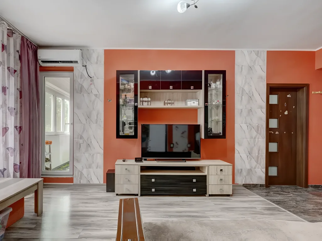 living portocaliu apartament vanzare cumparare Sector 5 București